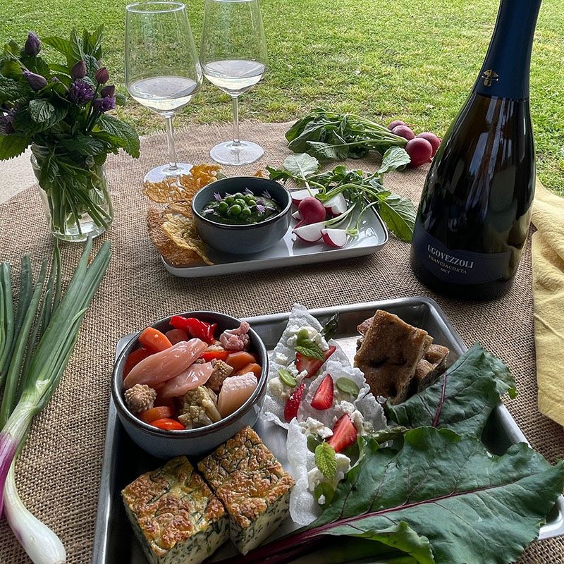 Picnic vegetariano e con prodotti km0 e vino in Brianza