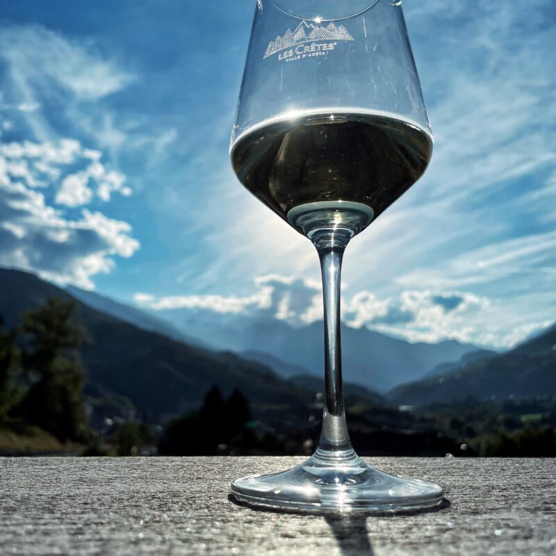 Calice di vino per degustazione di 3 vini ad Aosta