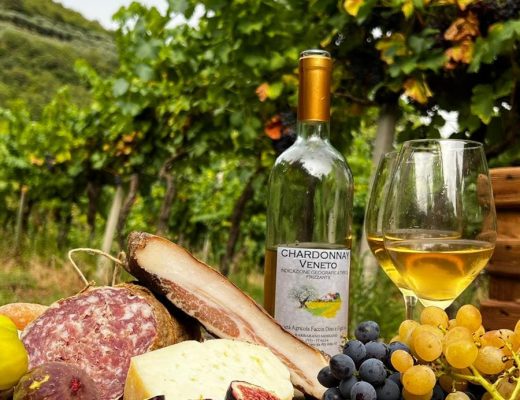 Salumi, formaggi e prodotti locali di Vicenza per aperitivo del contadino